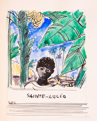 null CHADOURNE (Louis). Le Pot au Noir. Scenes and figures of the tropics. Engraved...
