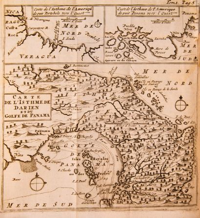  DAMPIER (G). New voyage around the world. 
Amsterdam, Marret, 1723-14. 
4 volumes...