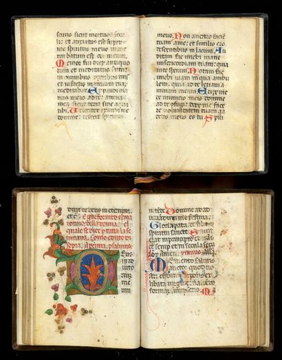 Livre d'Heures BOOK OF HOURS. 2 manuscripts on vellum from the first half of the...