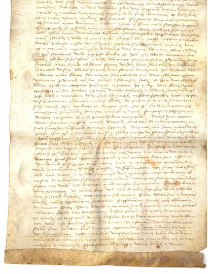 PARCHEMIN PARCHEMIN. Manuscrit en latin daté du 26 juillet 1409, touchant la paroisse...