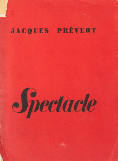 null PREVERT (Jacques). Spectacle. 

Paris, NRF, le Point du Jour (1955). In-8 paperback,...