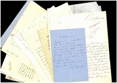 MUSIQUE ET THÉÂTRE MUSIC AND THEATRE. Set of 16 autograph letters signed by composers...