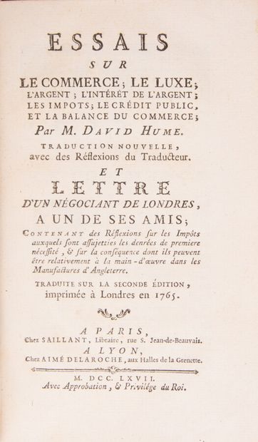  [ARCQ (Philippe-Auguste de Sainte-Foy, Chevalier d')]. Histoire du commerce et de...