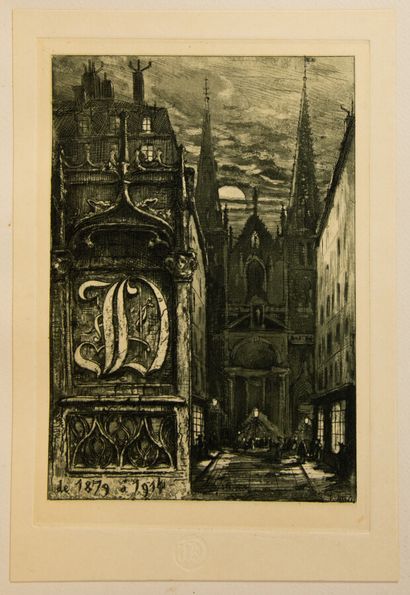 null Lyonnais - DREVET (Joannès). The etchings and lithographs. Lyon, Cumin et Masson,...