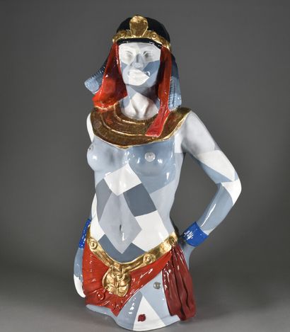 null François LASSERE (Né en 1960)

L'egyptienne

Buste en résine peinte, porte la...