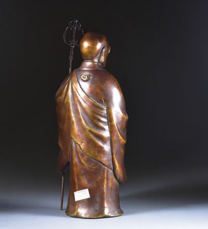 null JAPAN - Late EDO period (1603-1868)

Taoist monk in bronze with brown patina,...