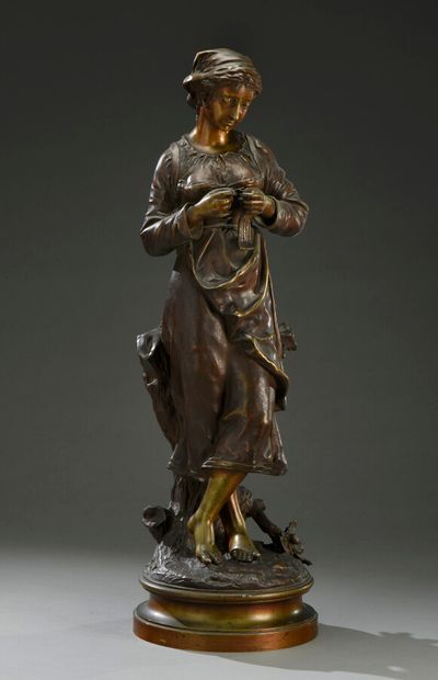 null Charles ANFRIE (1833-1905)

Jeune femme tricotant

Epreuve à bronze à patine...