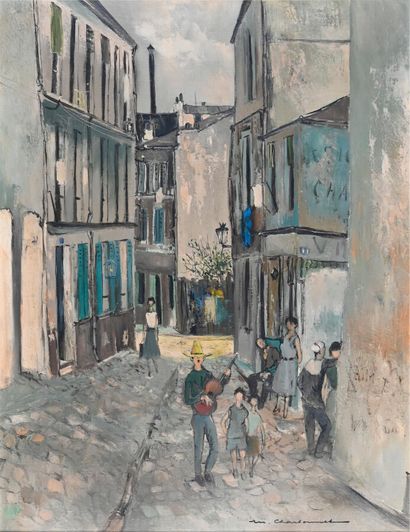  Marcel CHARBONNEL (1901-1981) 
Passage Notre-Dame-de-la-Croix, Paris 
Oil on canvas,...