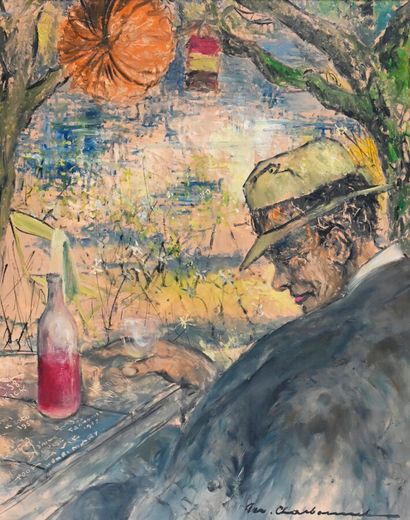  Marcel CHARBONNEL (1901-1981) 
The Loner 
Oil on paper, pasted on isorel panel,...