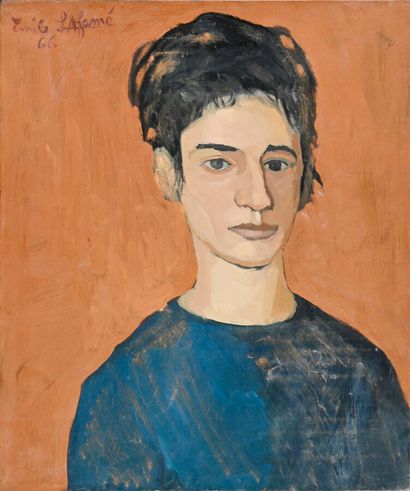 null Émile LAFAMÉ (Émile BOGAERT, known as) (1934-2017)

Portrait of La Verré, 1966

Oil...