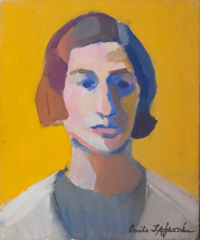 Émile LAFAMÉ (Émile BOGAERT, known as) (1934-2017) 
The Verré, 1974 
Oil on canvas,...