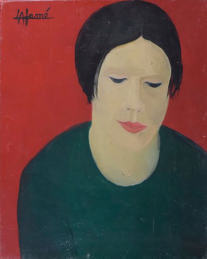  Émile LAFAMÉ (Émile BOGAERT, known as) (1934-2017) 
Portrait of a Young Woman, 1958...