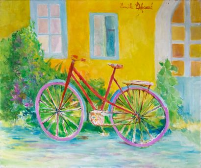 null Émile LAFAMÉ (Émile BOGAERT, dit) (1934-2017)

La bicyclette

Huile sur toile,...