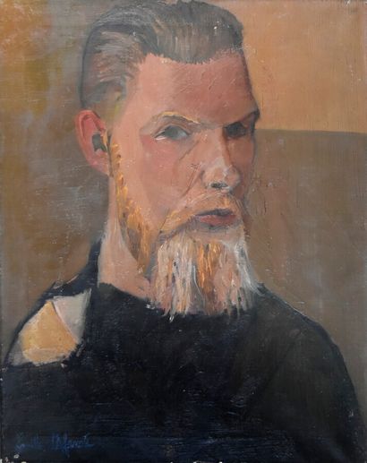 null Émile LAFAMÉ (Émile BOGAERT, known as) (1934-2017)

Self-portrait, 1957

Oil...
