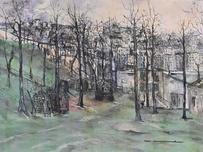  Marcel CHARBONNEL (1901-1981) 
Guinguette in winter, Paris, Joinville-le-Pont, 1967...