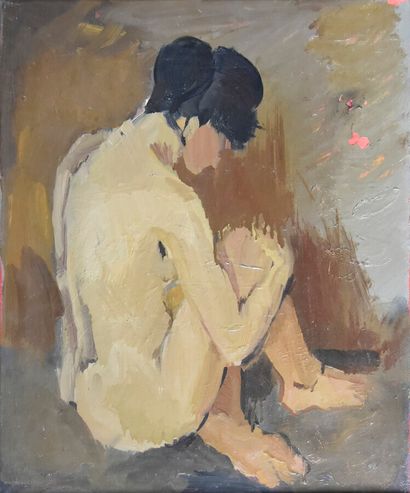 null Émile LAFAMÉ (Émile BOGAERT, known as) (1934-2017)

Nude from behind, 1966

Oil...