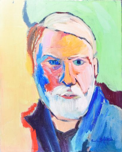  Émile LAFAMÉ (Émile BOGAERT, known as) (1934-2017) 
Self-portrait, 1982 
Oil on...