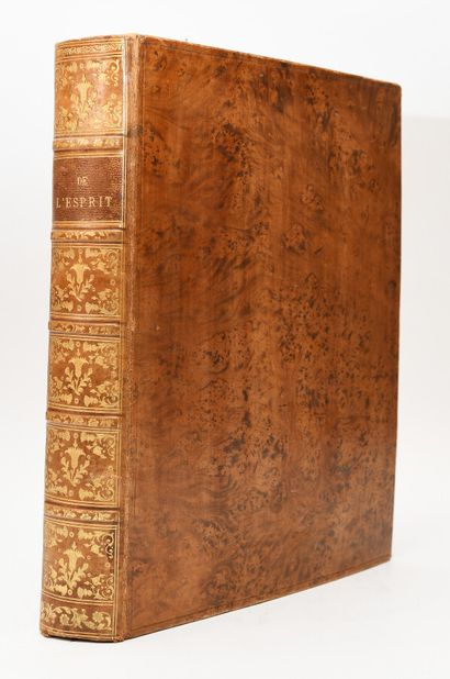null [HELVÉTIUS (Claude-Adrien)]. DE L'ESPRIT. 

Paris, chez Durand, 1758. Imprimerie...