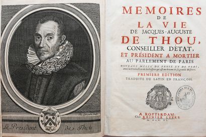 null THOU (Jacques-Auguste de). MEMOIRES de la vie de Jacques-Auguste de Thou, conseiller...