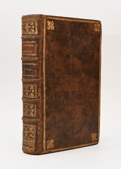 null ROYAL ALMANAC. Leap year M.DCC.LXXX. 

Paris, d'Houry, 1780. 656 pages, red...