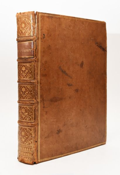 null [HELVÉTIUS (Claude-Adrien)]. DE L'ESPRIT. 

Paris, chez Durand, 1758. Imprimerie...
