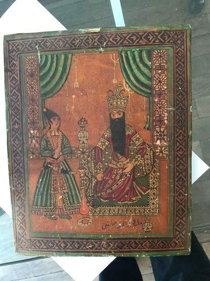 null Miroir persan

Papier mâché laqué

Iran, circa 1900

H. 25 cm 

Expert : Alexis...