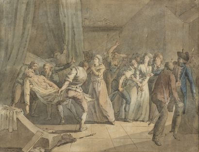 null Attribué à Louis BRION DE LA TOUR (1743-1803)

La mort de Marat, l'arrestation...