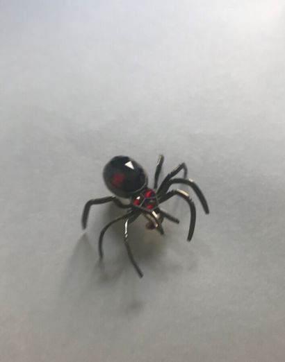 null Une broche araignée, pierres rouges de synthèse et métal.

On joint une chaine...