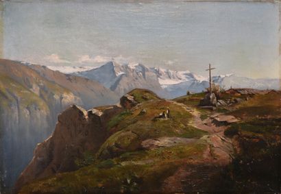 null R.TERRAZ (XIXe siècle)

Paysage de montagne

Huile sur toile signée en bas à...