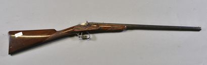 null FRANCE

Shooting rifle

Wooden mounting with short barrel carved of foliage,...