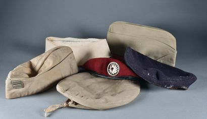 null FRANCE and others 

Lot of six WWII and later fabric headdresses including a...