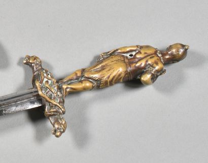 null Romantic dagger 

Bronze spindle in the round with a figure of an American Indian,...