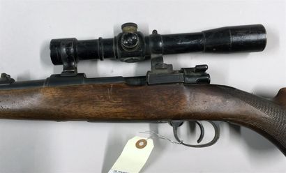 null ***** GERMANY

Mauser system rifle 

Wooden frame with short barrel, flag safety...