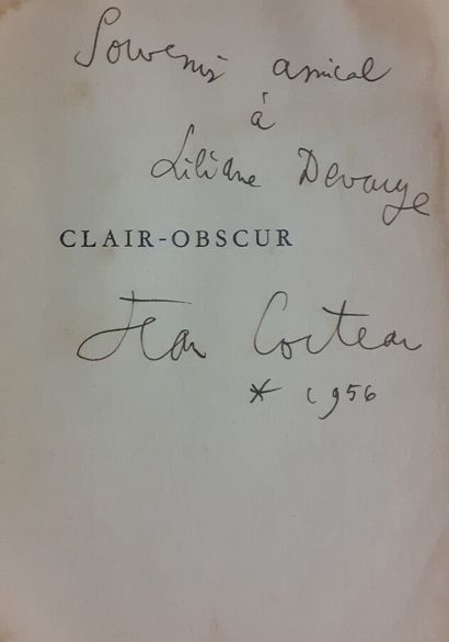 null Jean COCTEAU (1889-1963)

Clair Obscur, Monaco, Editions du Rocher, 1954

Paperback,...