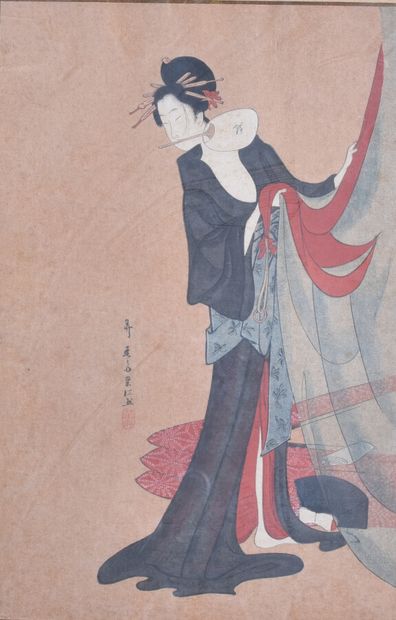 null JAPON - XXe 

Femme de cour

Estampe en couleur

H. 39 cm - L. 29 cm