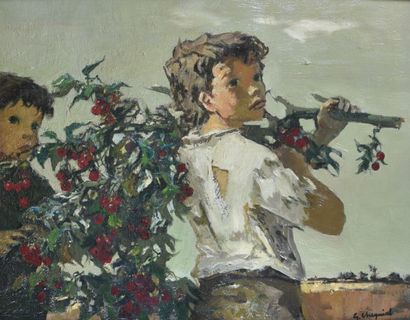 null Georges CHEYSSIAL (1907-1997)

Le garçon aux cerises

Huile sur toile, signée...