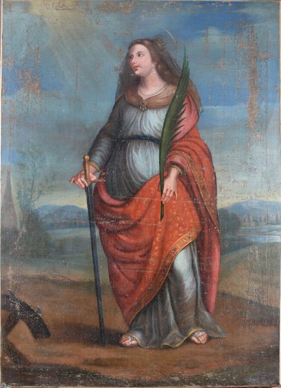 null ECOLE FRANCAISE du XVIIIe siècle

Sainte Catherine

Huile sur toile

H. 116...