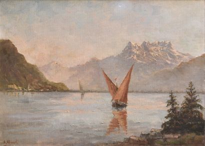 null Auguste DURST (1842-1930)

Vue du lac d'Annecy

Huile sur toile, signé en bas...