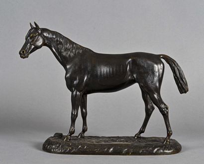 null D'après Jules MOIGNEZ (1835-1894)

Cheval

Epreuve en bronze à patine foncée,...