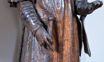 null ^ FRANCE

Saint diacre, probablement saint Laurent 

Sculpture en noyer teinté

Fin...