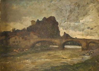 null Joseph TREVOUX (1831-1909)

Le vieux pont

Huile sur toile, signée en bas à...