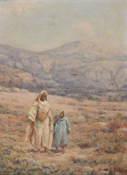 null GIRARDOT Louis-Auguste (1856-1933)

Touaregs dans le désert 

Huile sur toile...