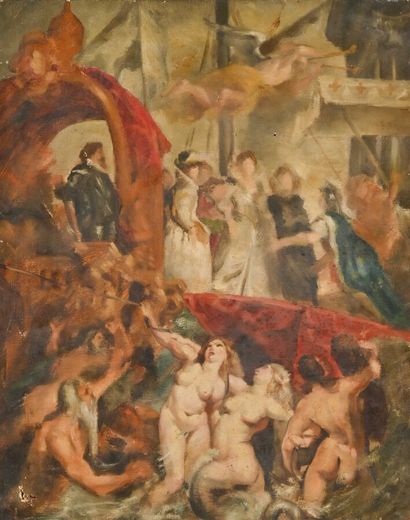 null D'après Pierre-Paul RUBENS (1577-1640)

L'arrivée de Marie de Médicis à Marseille

Huile...