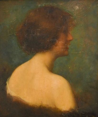 null Léon HORNEKER (1864-1924)

Buste de femme de profil

Huile sur toile, signée...