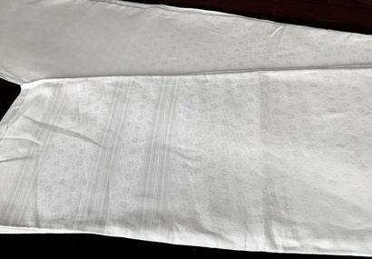 null Nappes et serviettes de table, 2nde moitié du XIXe siècle.

Une nappe de banquet...