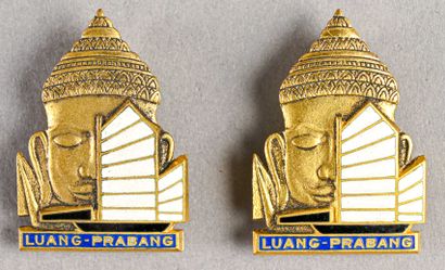 France Lot de deux insignes marine Luang-Prabang 

En émail et métal, Drago Paris...