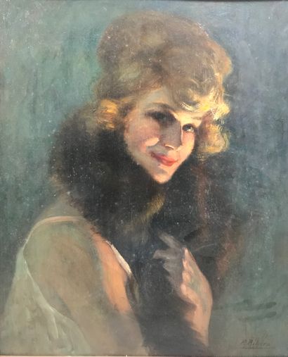 Pedro RIBERA (1867-1949) Pedro RIBERA (1867-1949)

Portrait de femme 

Huile sur...