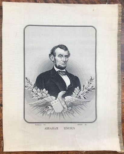 null Deux portraits tissés de présidents des Etats unis d'Amérique, Lyon, 1876 et...