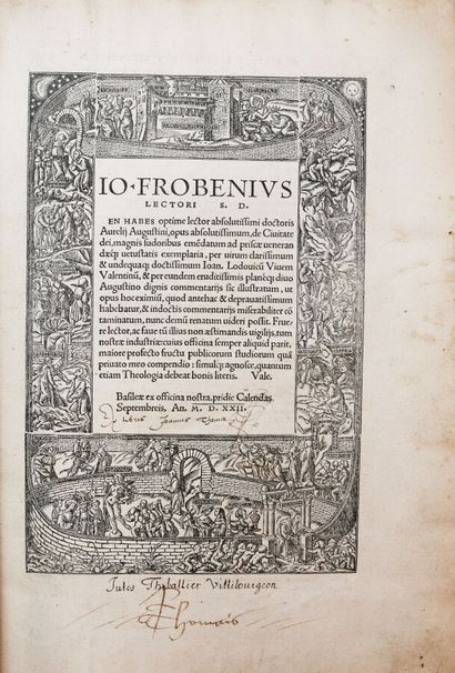 null SAINT AUGUSTIN. DE CIVITATE DEI.

Bâle, J. Froben, Septembre 1522.

In folio...