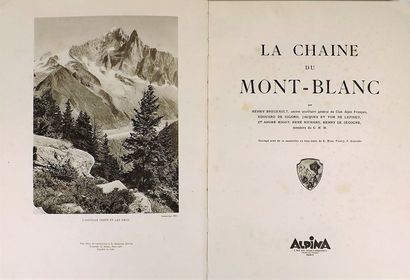 null BREGEAULT (H). La Chaine du Mont-Blanc. Paris, Alpina (1928). In-4°, demi cartonnage...